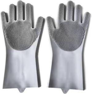 Inspire Picks Magic Silicone Pet Bathing Glove Pet Grooming Glove For Bathing, Deshedding & Gentle Massage gray