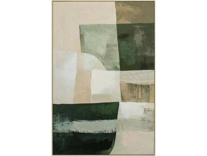 Leinwandbild, Beige, Olivgrün, Holz, rechteckig, 120x80x3.5 cm, Bilder & Rahmen, Bilder, Wandbilder