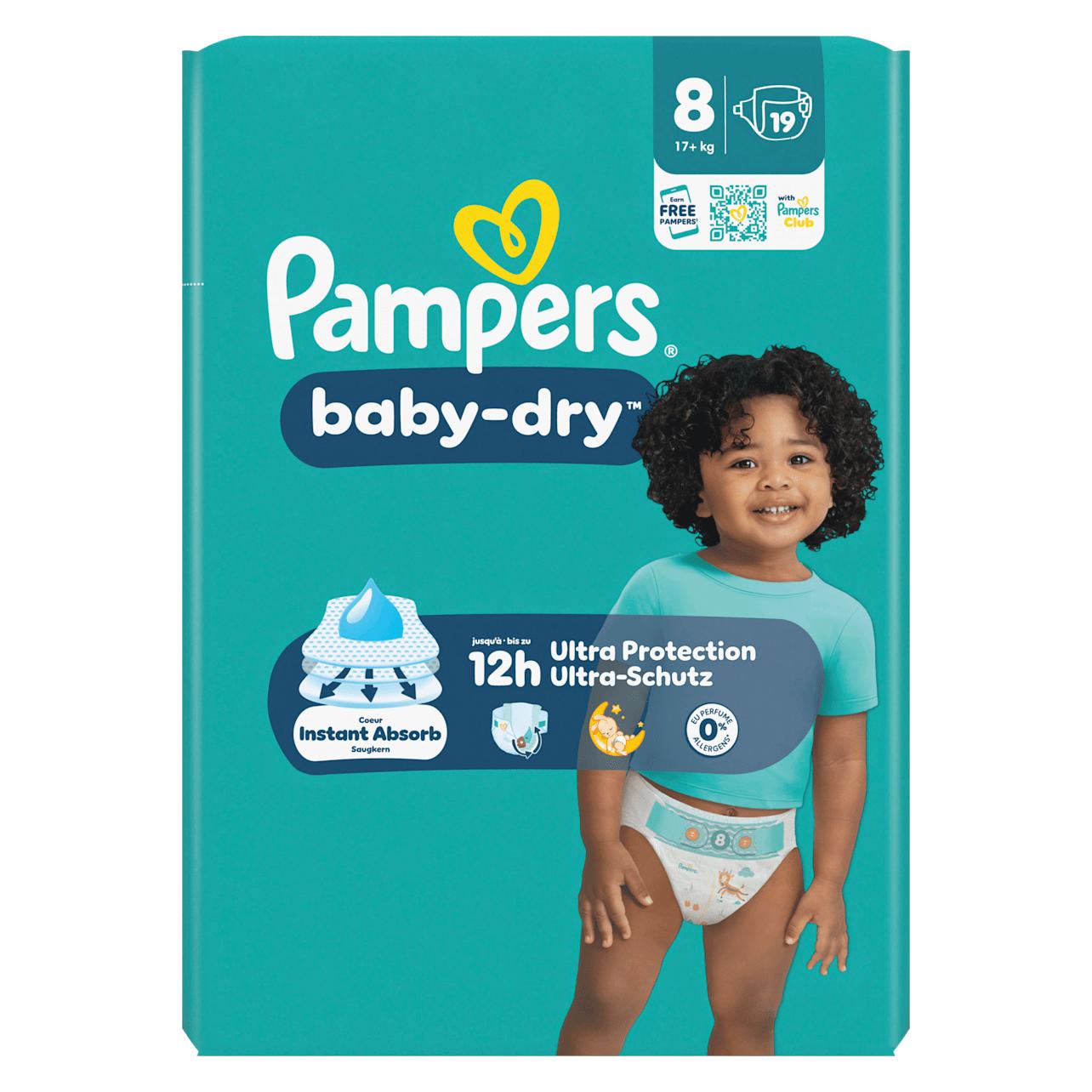 Pampers Baby Dry Gr.8 Extra Large 17+kg Windeln Single Pack 19 Stück (Gr. 8, 19 Stk.) (66627590)