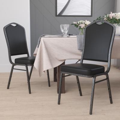 Lancaster Home "4 Pack Crown Back Stacking Banquet Chair - 20.25""D x 17.25""W x 38""H"