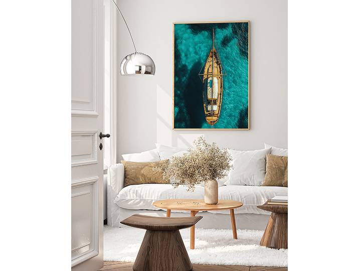 Bild Wooden Sailing Rahmen: Massivholz Buche, lackiert Abdeckung: Acrylglas Multicolor 73 x 93cm