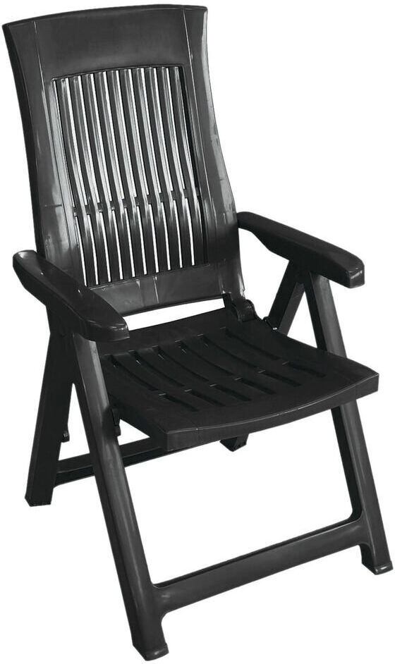 Lark Manor Plastic Patio Folding Chair Folding Chair Anthracite 58cm H X 62cm D X 108cm W