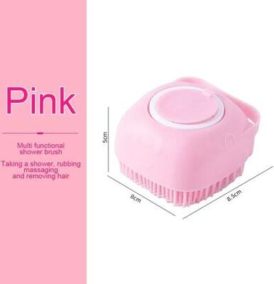 Uplift Picks SoftPaws Silicone Pet Bath Massage Brush For Dogs And Cats pink 1 Pc