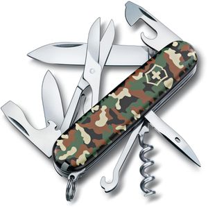 Victorinox Taschenmesser Climber, 1.3703.94, camouflage, 14 Funktionen, mit Kunststoffgriff & Edelstahl-Zweihandklinge
