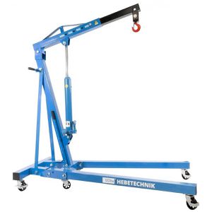 Güde Werkstattkran 24363, Motorkran, 1000 kg Tragkraft, fahrbar & klappbar, Hubhöhe bis 216 cm