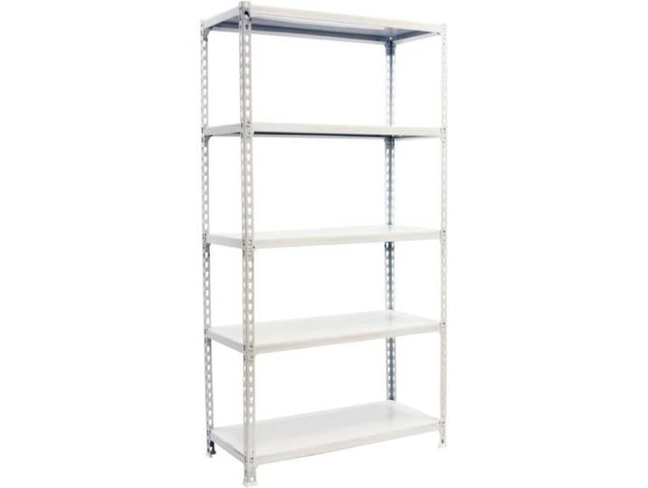 Étagère Métallique - SIMON RACK - 5 Niveaux - 180 kg Capacité - 1800x900x400 mm - Blanc
