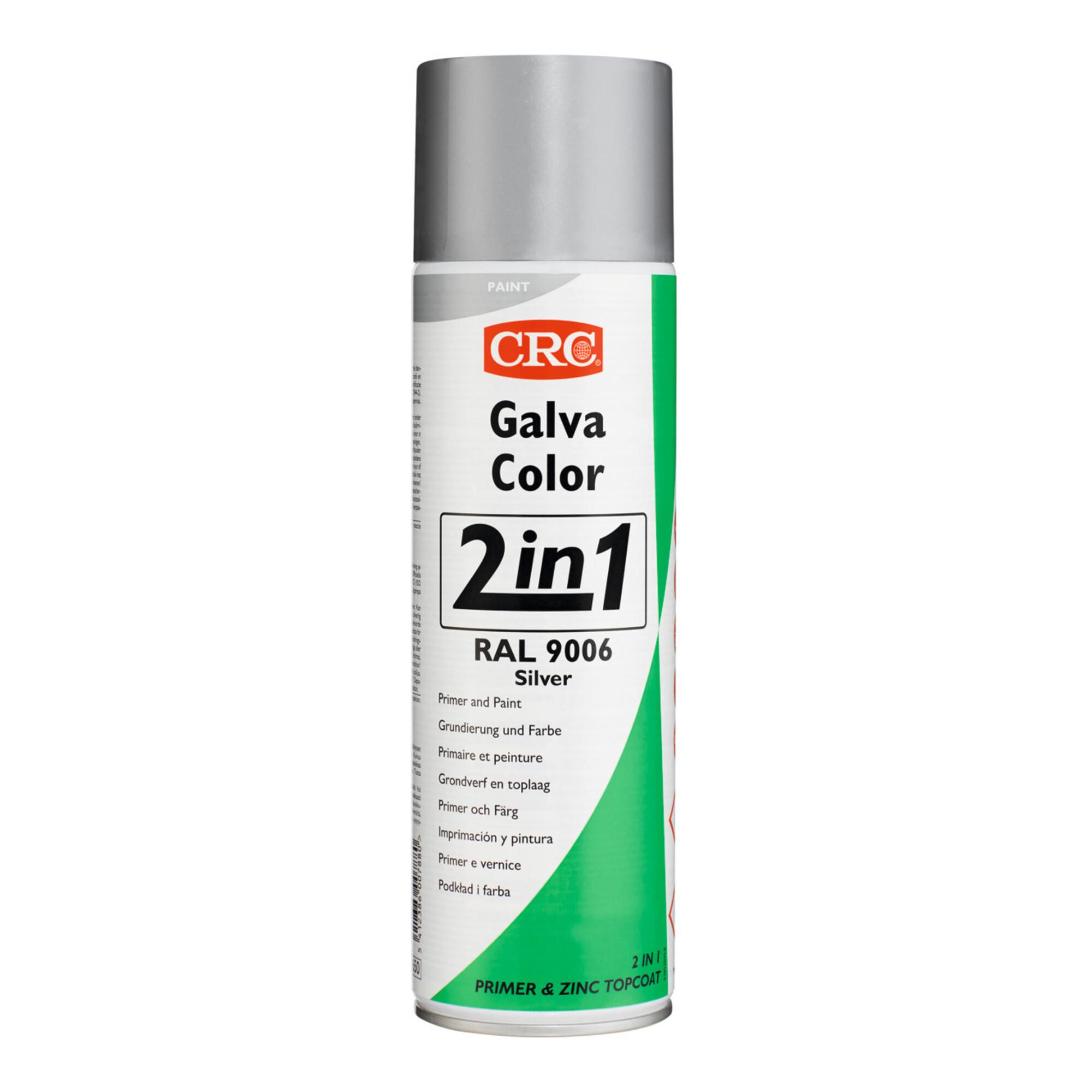 CRC Zink-Korrosionsschutzspray mit Farbe, Galvacolor 2 in 1 , 500 ml, Farbe: SILVER ; CRC Industries (20584-HO)