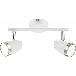 Globo 56109-2 Minou Strahler Metall Weiß, 2X Led