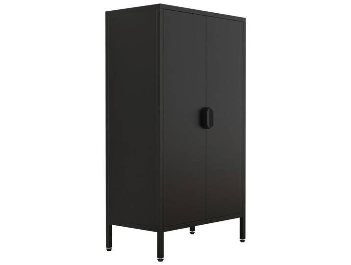 Mid.you Highboard Flokas, Schwarz, Metall, 60x110x35 cm, stehend, Wohnzimmer, Kommoden & Sideboards, Highboards