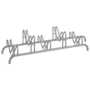 Alberts Fahrradständer 692650, Bodenmontage / freistehend, Einstellparker, beidseitig, Breite 145cm, für 5 Fahrräder