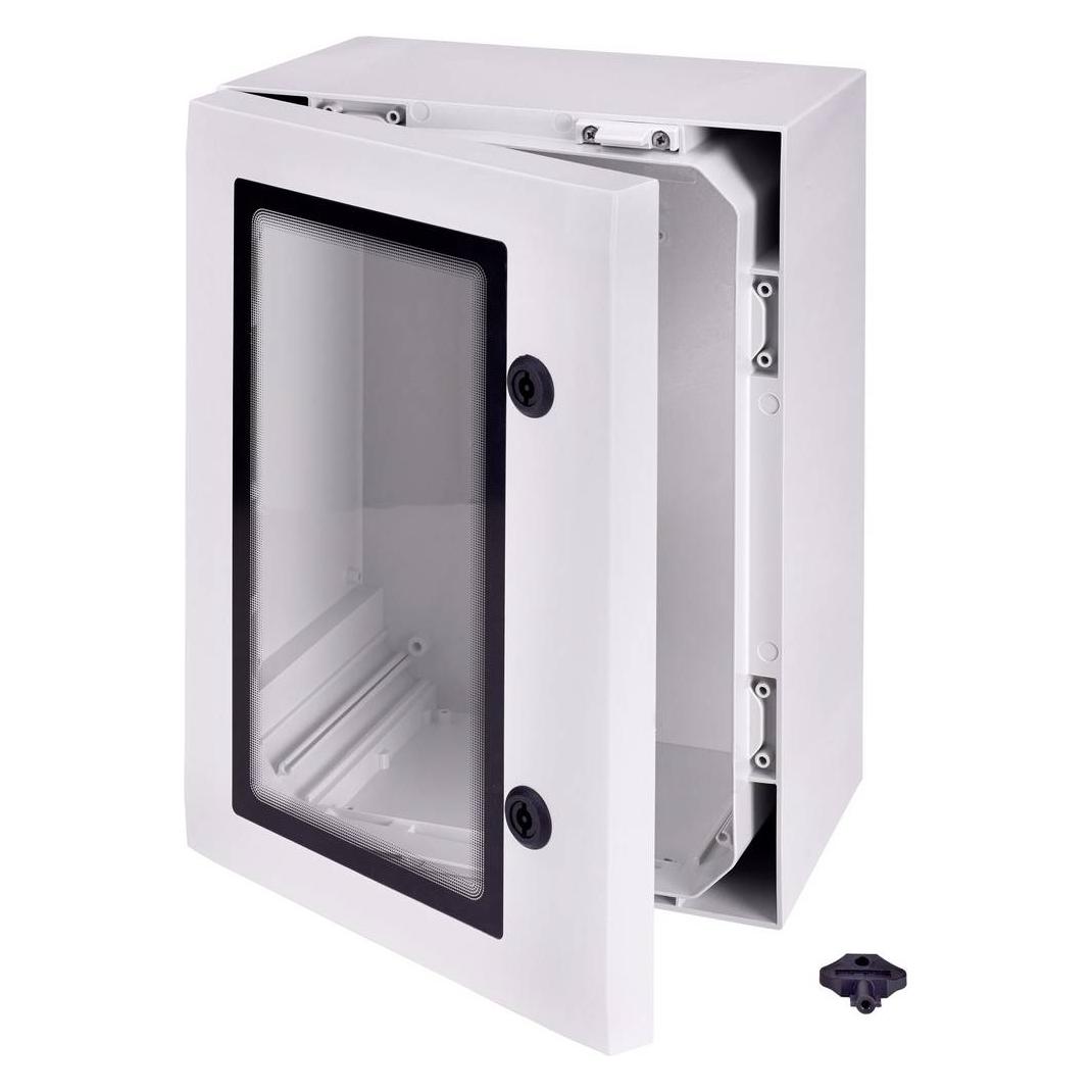 Fibox Wandschrank ARCA, Polycarbonat, mit Fenster in der Tür, 2 Schlösser, Scharnier an der Längssei (1000522169)