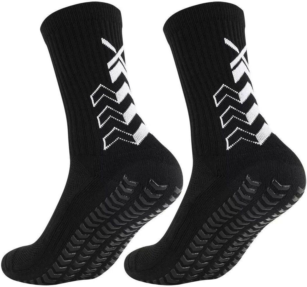 INF Mid-Calf Sportsocken 2 Paar - Anti-Rutsch, Schweißabsorbierende Performance-Socken Schwarz