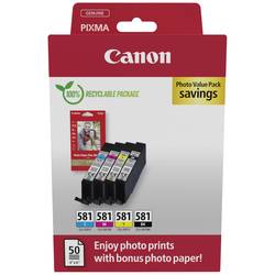 Canon Druckerpatrone CLI-581 Original Kombi-Pack Schwarz, Cyan, Magenta, Gelb 2106C006