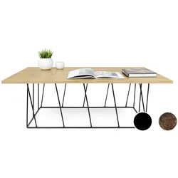 TemaHome »Helix« Couchtisch Helix 120 / Metall Schwarz / Marmor Braun