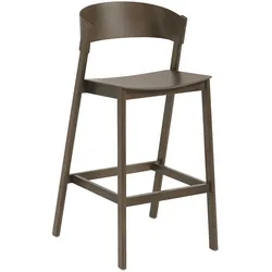 Muuto Cover Barhocker, höhe 75 cm, eiche dunkel gebeizt