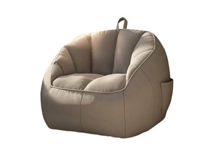 Xumh2024-3 Sitzsack Lazy Sofa Sitzsack Stuhl Einzelsofa for Wohnzimmer Boden Tatami Nesting(Grigio,Groß)