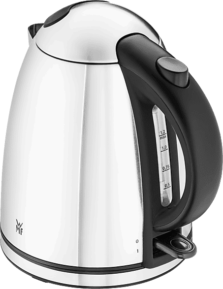 Hervidor de agua - WMF Stelio, 2400W, 1.2 L, Indicador luminoso agua, Filtro antical extraíble, Asa goma antideslizante, Acero inoxidable Cromargan