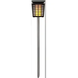 Rechteckige Solar-Gartenleuchte, dunkelgrau