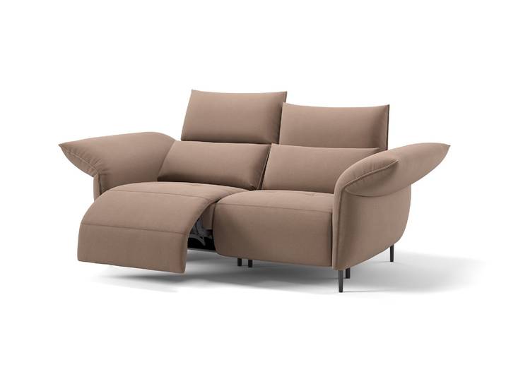 Stoff Sofa BOSA 2-Sitzer Verstellbare Armlehnen Funktionscouch Relaxcouch