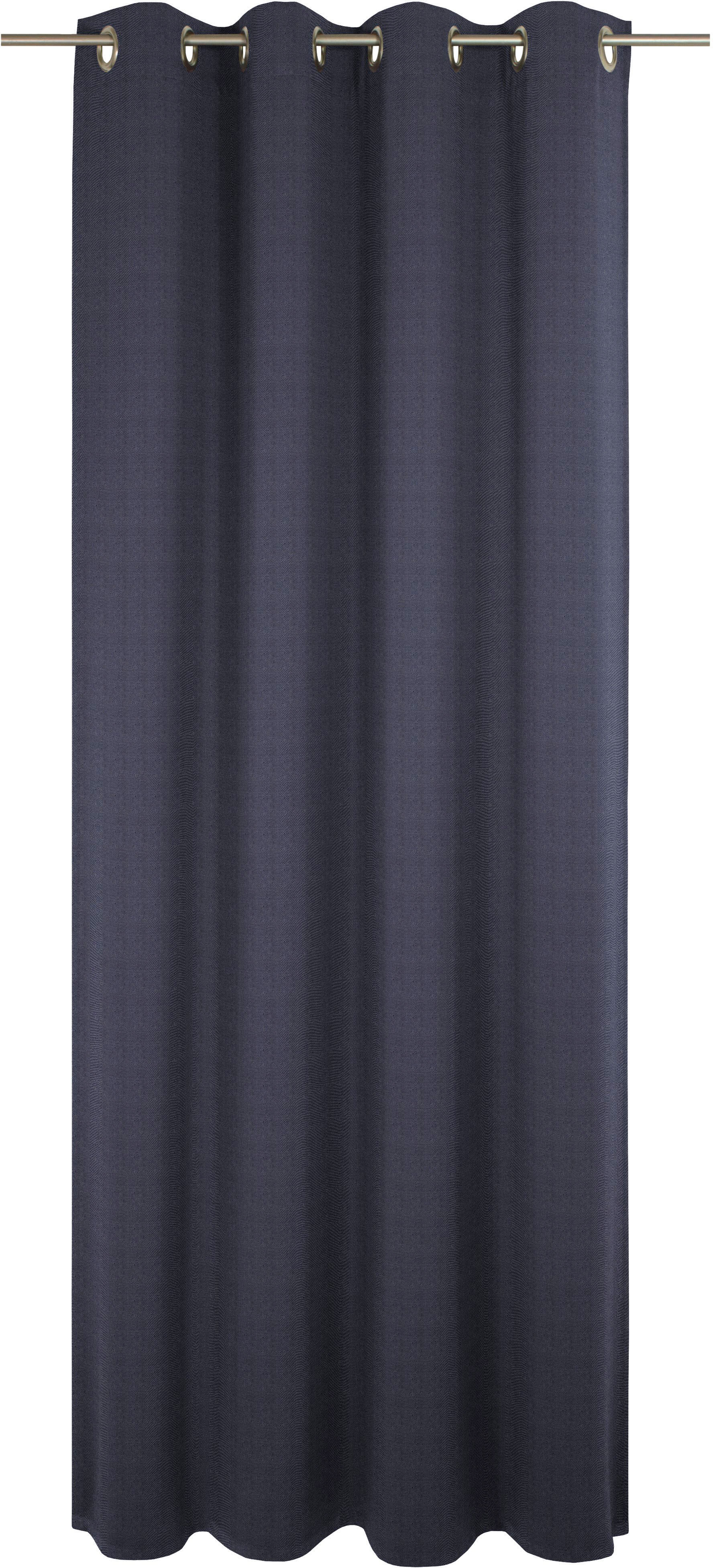 Vorhang ADAM "Uni Collection", blau (dunkelblau), B:142cm H:255cm, Baumwolle (Bio-Baumwolle), Gardinen, Blickdichter aus 100% Bio-Baumwolle