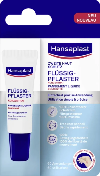 Hansaplast Flüssigpflaster ZWEITE HAUT SCHUTZ KONZENTRAT 48845 transparent, 1 St.