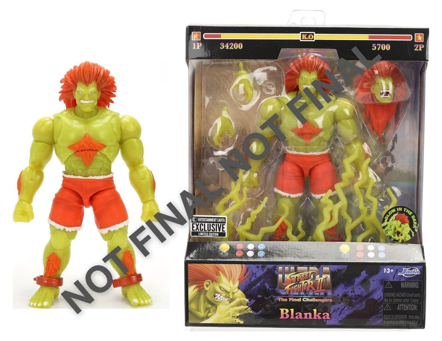 Jada Street Fighter II Blanka GID-figuur, 7,5 inch