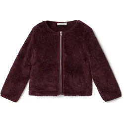 Tchibo - Kinder-Glitzer-Plüschcardigan - Mädchen - Gr. 98/104 - dunkelrosa