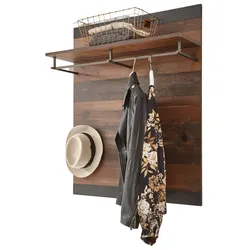 GARDEROBENPANEEL Used Wood, Matera grau 80 cm, Wandgarderobe mit Kleiderstange
