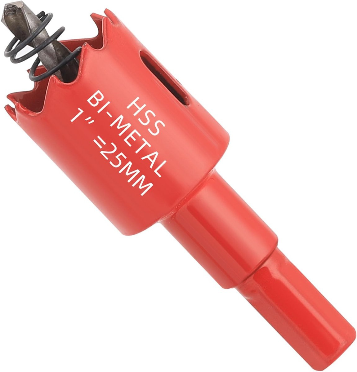 Solidchoice HSS M42 Cobalt Twist Drill met Adapter en Centering Drill, 25 mm, Rood