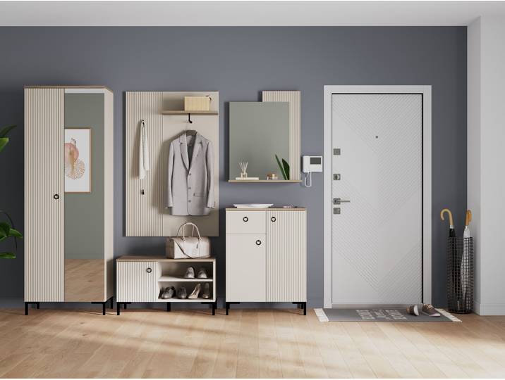 Banc d’entrée Lucrezia 85 x 49 x 41cm Beige