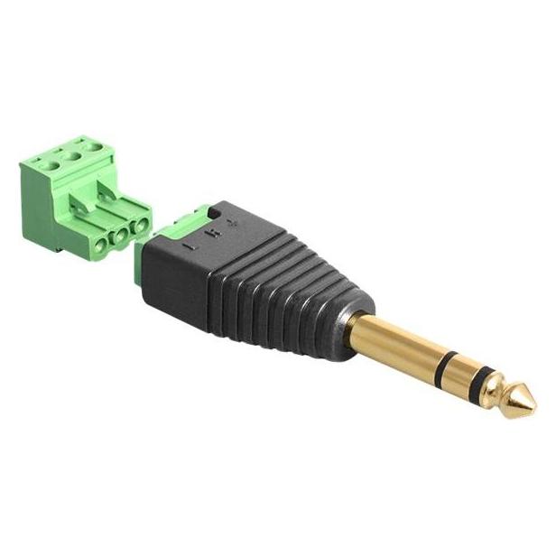 Delock Adapter Terminalblock > Klinke 6,35mm Stecker 3 Pin (65460)