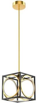 Costway Modern LED Pendant Light with 42 Inches Adjustable Suspender-Golden