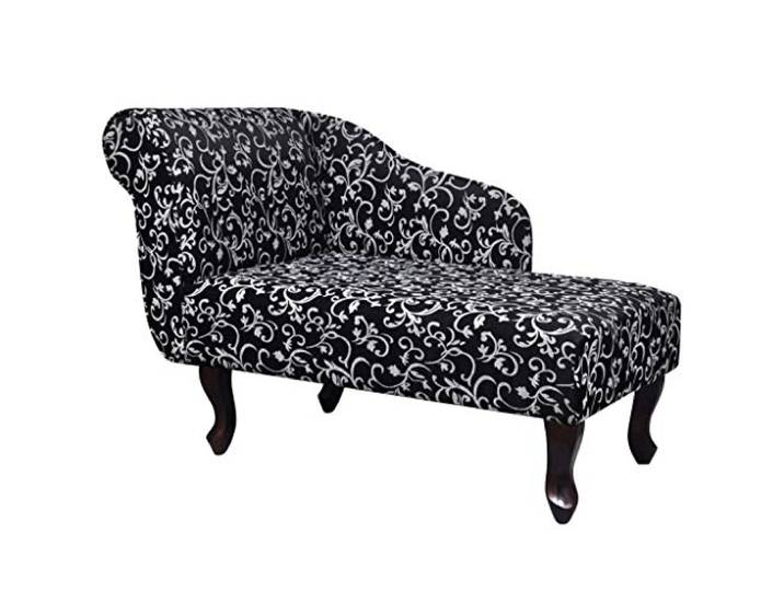 vidaXL Chaiselongue Schwarz und Weiß Stoff