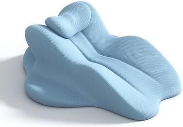 Cozy Casa Charm Ergonomic Memory Foam Wedge Pillow For Bed Back & Neck Support Bed Wedge Reading Pillow sky Blue