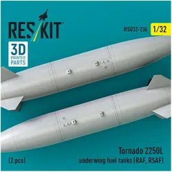 ResKit Tornado 2250L underwing fuel tanks (RAF, RSAF) (2 pcs) (3D Printed)