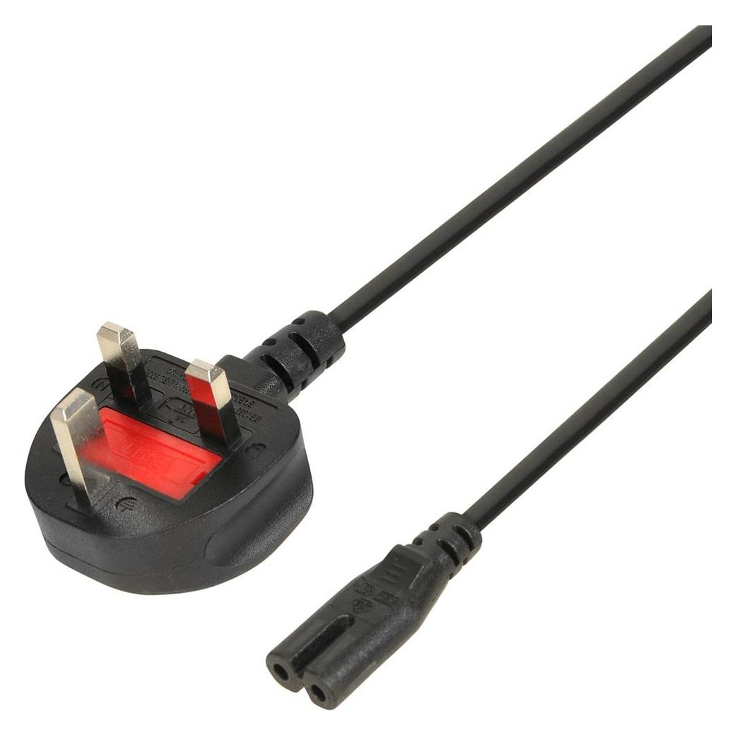 iBox Euro 2-PIN Netzkabel Audio-RTV VDE 1 8m UK-Stecker (1.80 m) (IKZ3UK)
