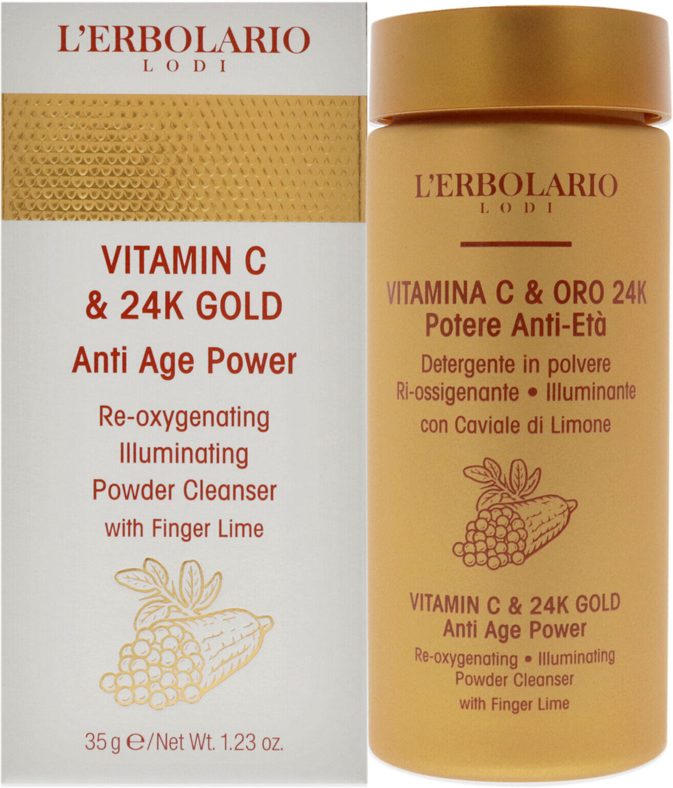L'Erbolario Vitamin C Gold Cleansing Powder 35 gr