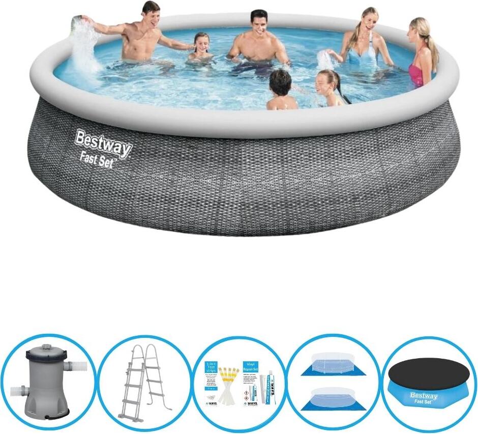 Bestway Pool Fast Set - 457x107 cm - Inklusive Zubehör
