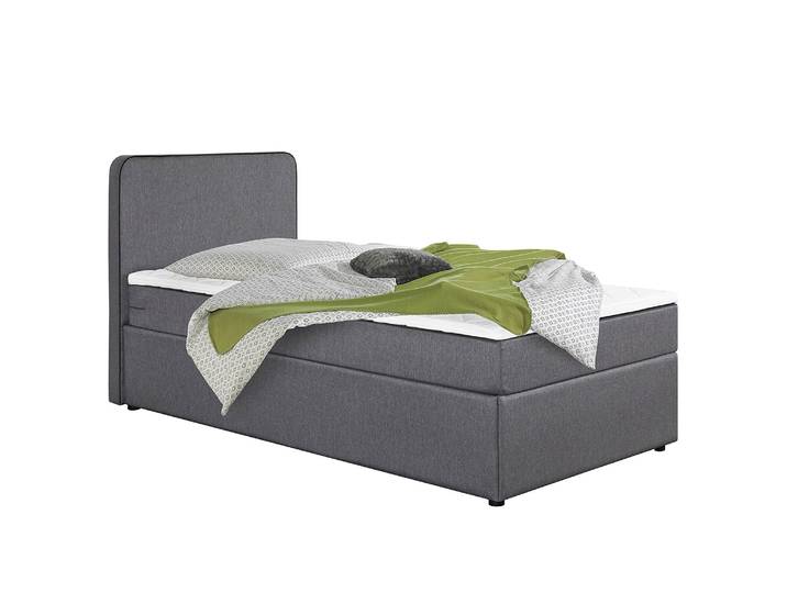 Boxbett Ciamber 120 x 200cm Flachgewebe Grau/Dunkelgrau