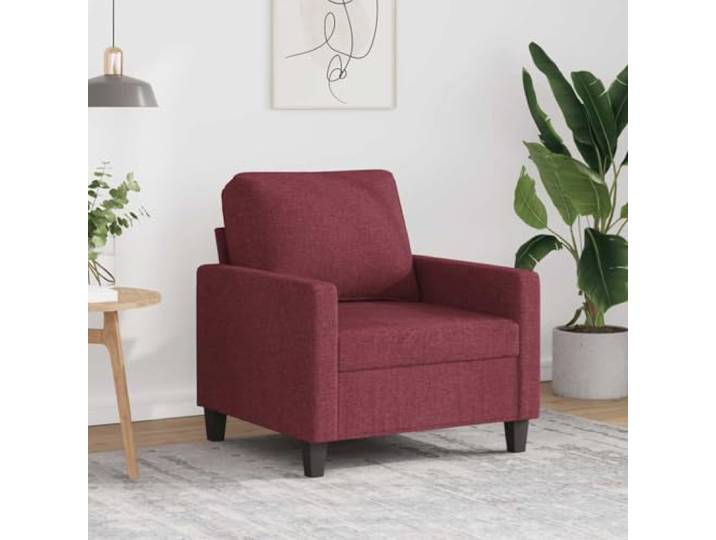 HEFZGDB Weinroter Sessel 60 cm Stoffbezug Modernes Design mit robuster Metallkonstruktion und atmungsaktiver Polsterung für optimalen Komfort und Langlebigkeit