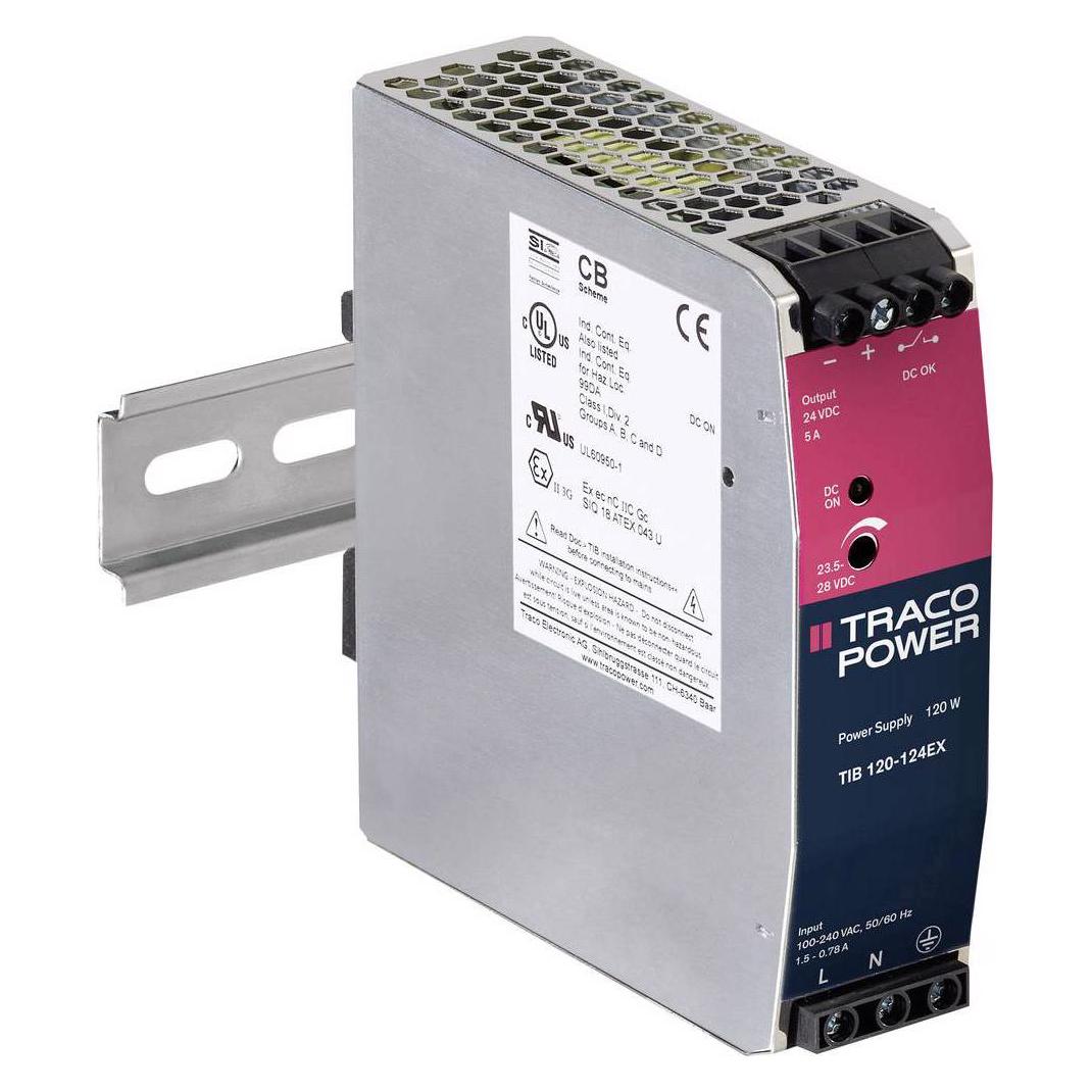 TracoPower Hutschienen Netzteil (DIN Rail) Schiene), TIB 120 EX Serie (TIB 120-124EX)