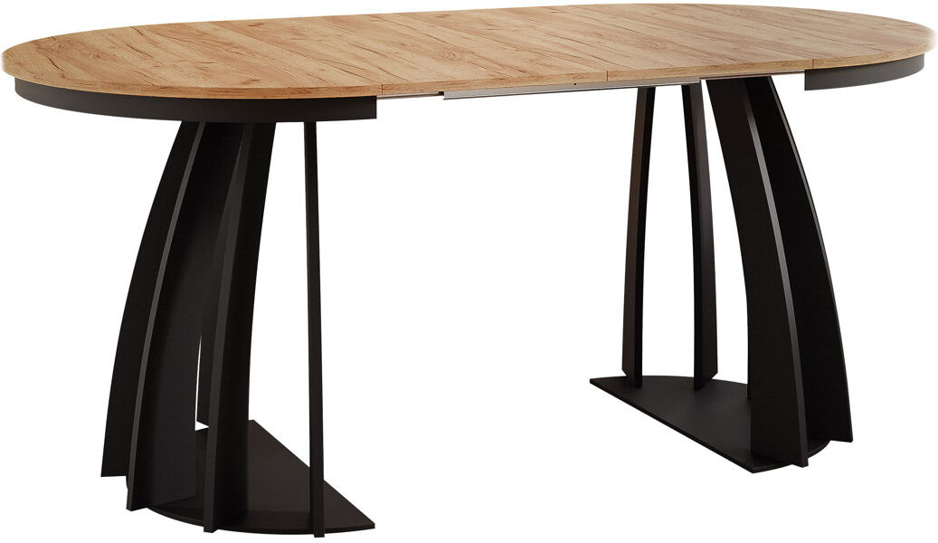 Norden Home 180 cm Extendable Round Dining Table Brown/Black