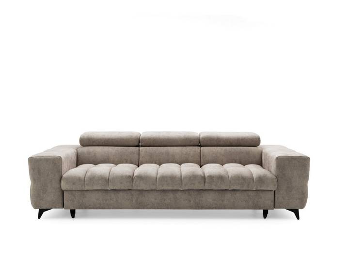 Muffo Sofa Pudding 3, Starke Steppung, elegante Form, verstellbare Kopfstützen, Schlaffunktion