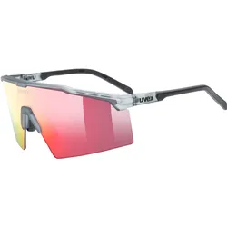 Uvex, Unisex, Sportbrille, flowline (smoke matt, Mirror Red), Grau