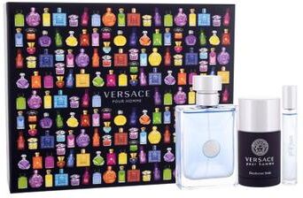 Versace POUR HOMME 3 PCS SET (3.4 EDT+ 2.5 DEO STICK+10 ML ) Standard Deodorant Stick for Men