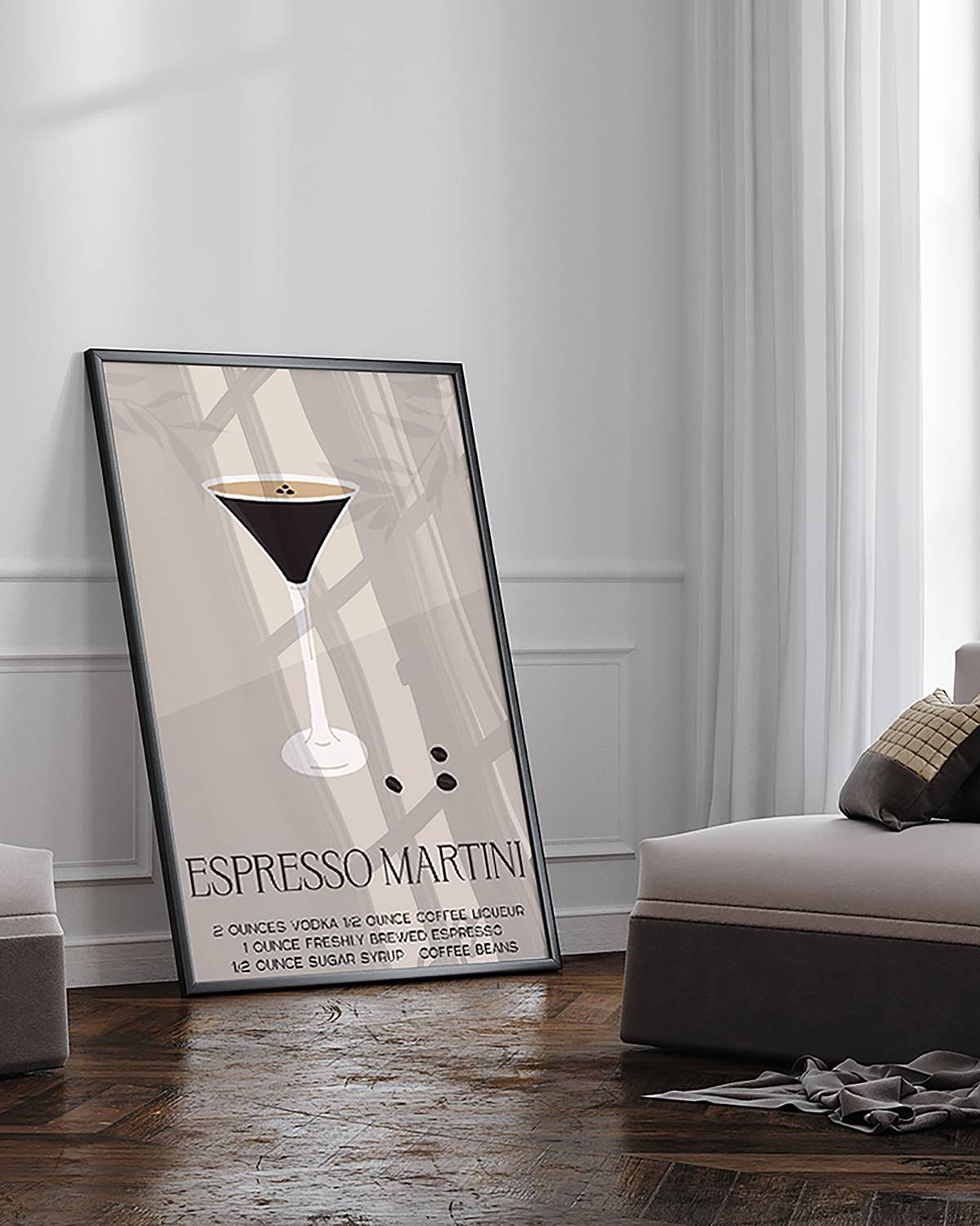 home24 Espresso Martini Recipe decoratie in meerdere kleuren met massief hout en acrylglas