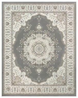 Gertmenian Majestic Brody Grey Traditional Boarder Medallion Area Rug