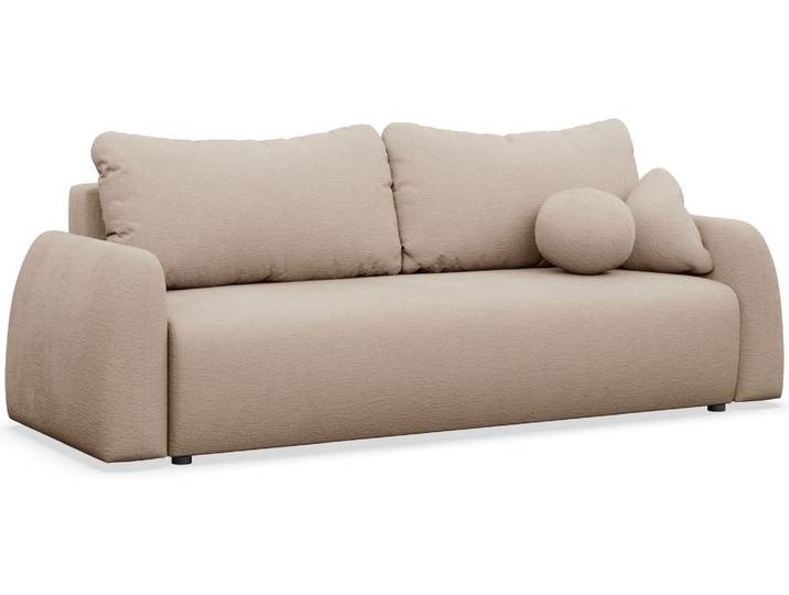 Selsey Nubelle – Sofa 3-Sitzer mit Schlaffunktion & Stauraum, Chenille, beige