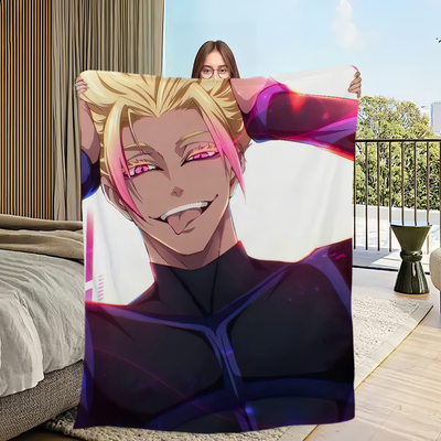 Shop Station Blue Lock Shidou Ryusei Plush Fleece Blanket Soft Anime Throw Blanket For Couch, Bed & Travel e 29.53 39.37 In