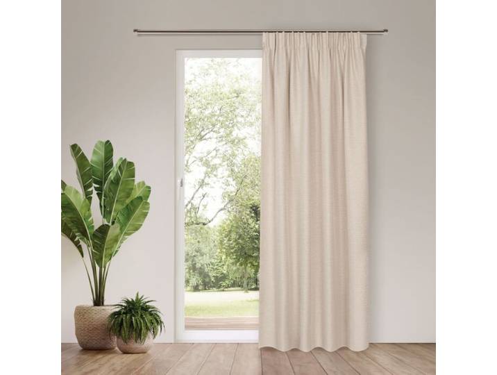 Fertigvorhang mit Gardinenband, blickdicht, 140x245 cm